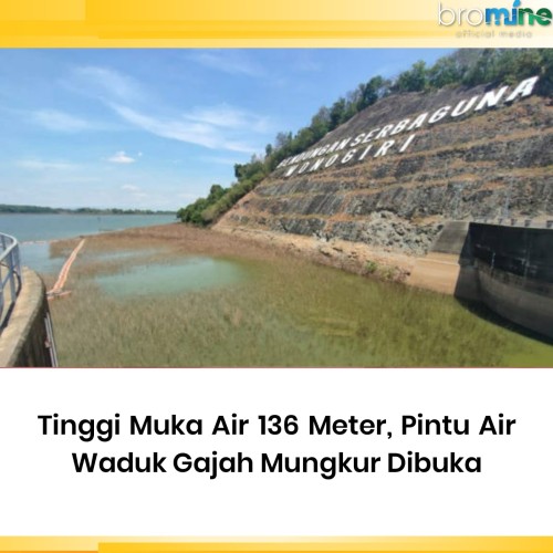 Tinggi Muka Air 136 Meter, Pintu Air Waduk Gajah Mungkur Dibuka