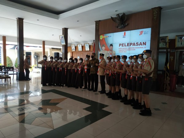 Bupati Lepas Kontingen Kwarcab Wonogiri Ikuti Jambore Nasional 2022