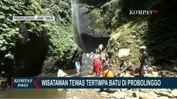 Niat Ingin Bersenang-senang Wisatawan ini Tewas Tertimpa Batu di Air Terjun Madakaripura Probolinggo