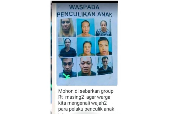 Hoaks Wajah Penculik Anak Beredar di Grup Whatsapp Warga