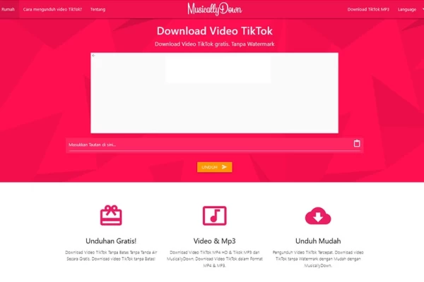 Download Video TikTok ke MP3 Secara Daring di MusicallyDown