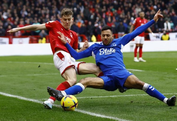 Hasil Liga Inggris: Berkat Dua Gol Brennan Johnson, Nottingham Forest Tahan Everton 2-2