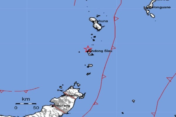 Gempa Menggetarkan Wilayah Kepulauan Sitaro, Pada Minggu (19/3/2023)