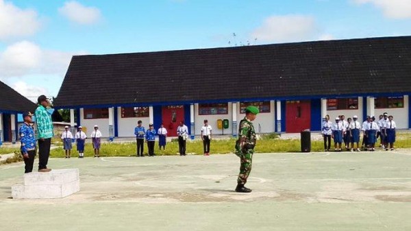 SMPN 09 Kebar Tambrauw Gelar Upacara Gabungan Hari Lahir Pancasila 2024, Persiapan Cuma Sehari