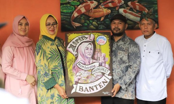 Seniman Lukis Harapan untuk Airin Melalui Karya