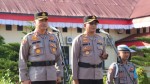 AKBP Deden dan AKBP Nanang Naik Podium Bareng Saat Lepas Sambut di Polres Aceh Utara