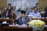 Menhan Prabowo Ucapkan Salam Perpisahan Sekaligus Perjumpaan dengan Komisi I DPR RI