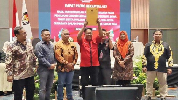 Rekapitulasi Suara Pilwali Surabaya 2024 Selesai, KPU: Eri Cahyadi-Armuji Raih 81,4 Persen Suara