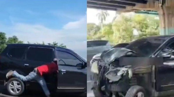 Momen Mengerikan Mobil Melaju Tanpa Sopir di Tol Kelapa Gading Tabrak Pesepeda hingga Kritis