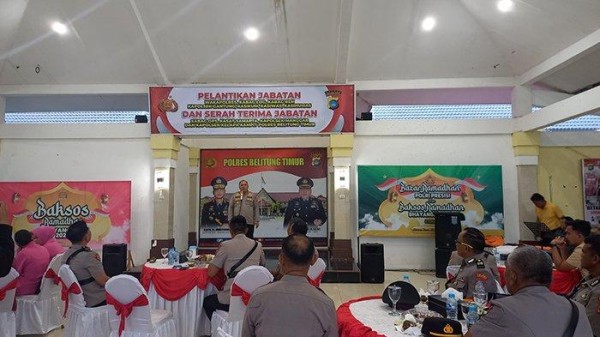 Kapolres Belitung Timur Pimpin Sertijab 12 Pejabat, Kompol Deddy Nuary Jabat Wakapolres