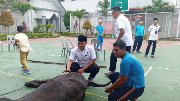 Bahagianya Warga Binaan Rutan Batam Saat Idul Adha, Tiga Hari Kedepan Lauknya Daging Kurban