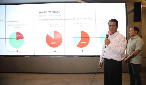 Beras tidak Sesuai Regulasi, Kementan: Rugikan Konsumen hingga Rp99,35 Triliun