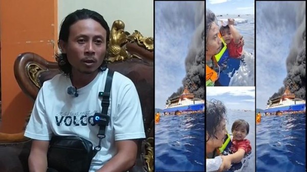 Pengakuan Abdul Rahman Agu setelah Viral Tolong Balita di Tengah Lautan saat KM Barcelona Terbakar