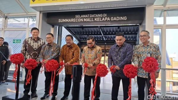 Pramono Resmikan Nama Stasiun LRT Boulevard Utara Summarecon Mall