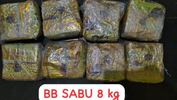 Bareskrim Bongkar Narkoba Jaringan Malaysia, 8 Kg Sabu Disita di Lampung