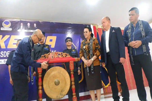 Harapan Bupati Karolin Saat Hadiri Rakerda DPD Partai Nasdem Landak