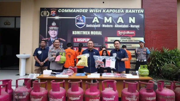 Oplos LPG Bermodus Penyuntikan Antar Tabung di Kabupaten Tangerang, 5 Pelaku Dibekuk Polda Banten 