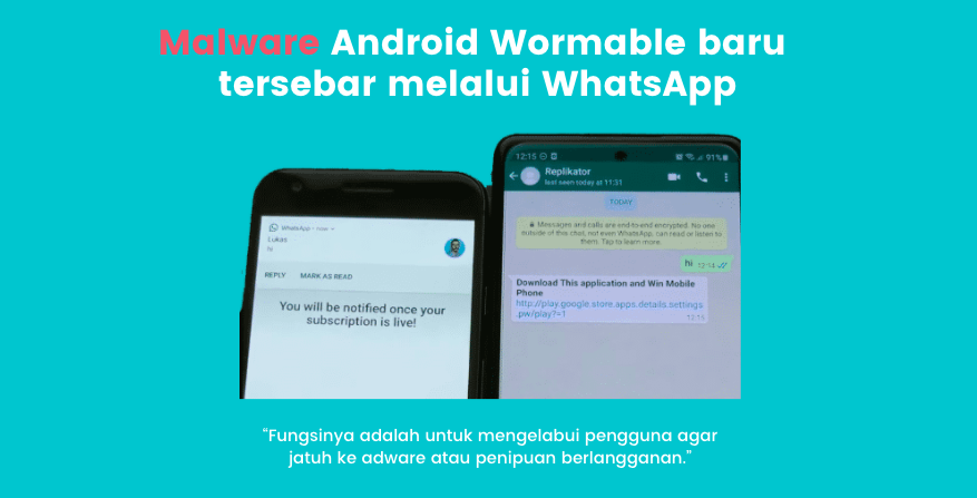 Malware Android Wormable baru tersebar melalui WhatsApp