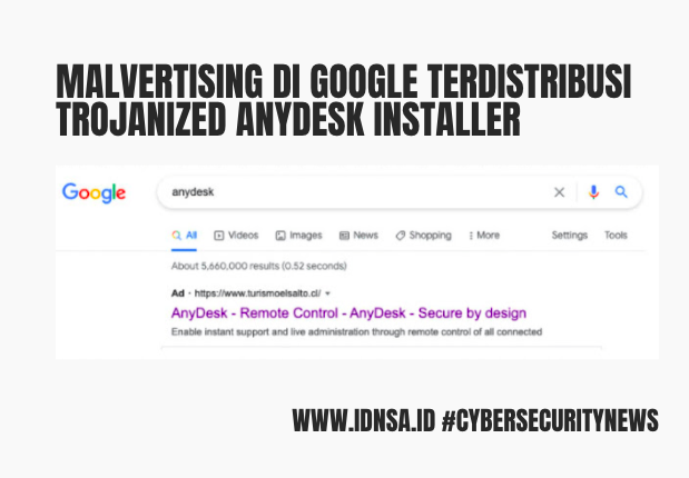 Iklan Malvertising Di Google Terdistribusi Trojanized AnyDesk Installer