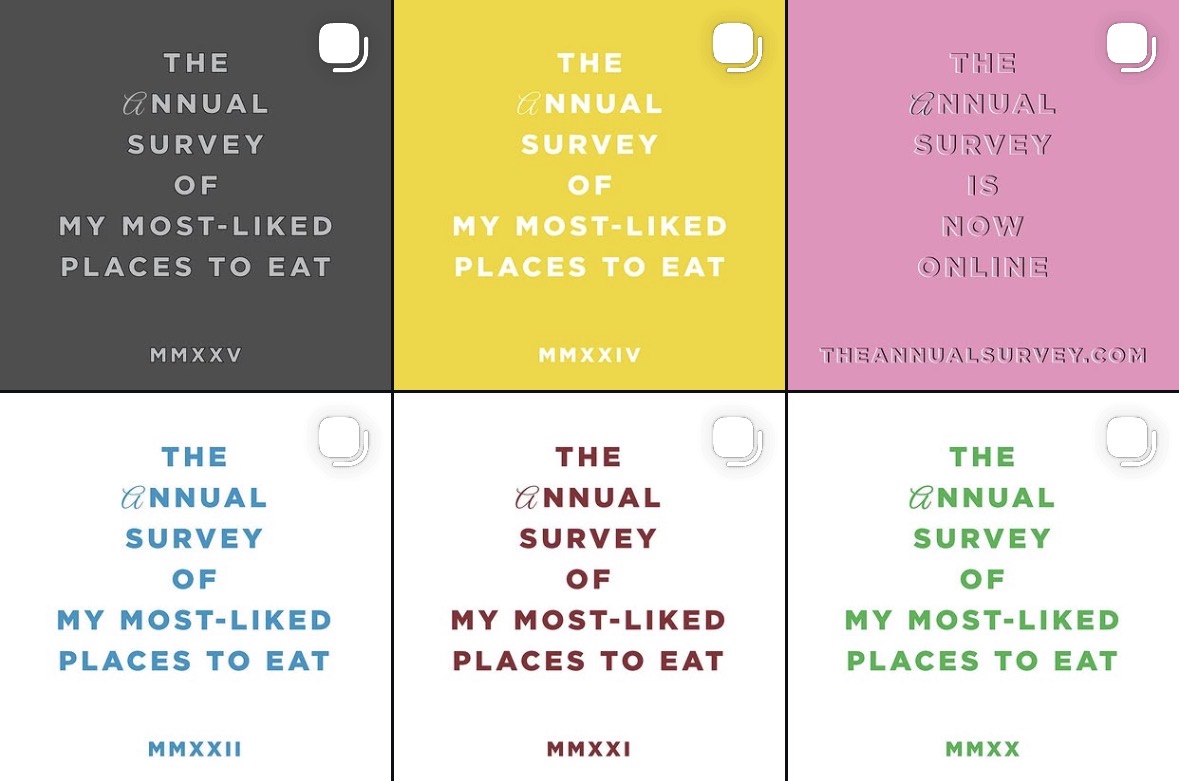 Kompilasi cover postingan survey di Instagram