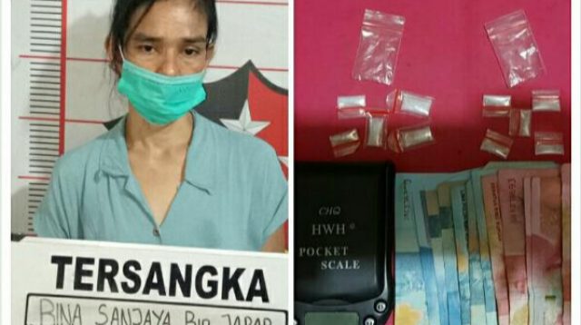 Tersangka IRT berhasil di bekuk Polres Muba. (Foto : Ist Polres Muba)