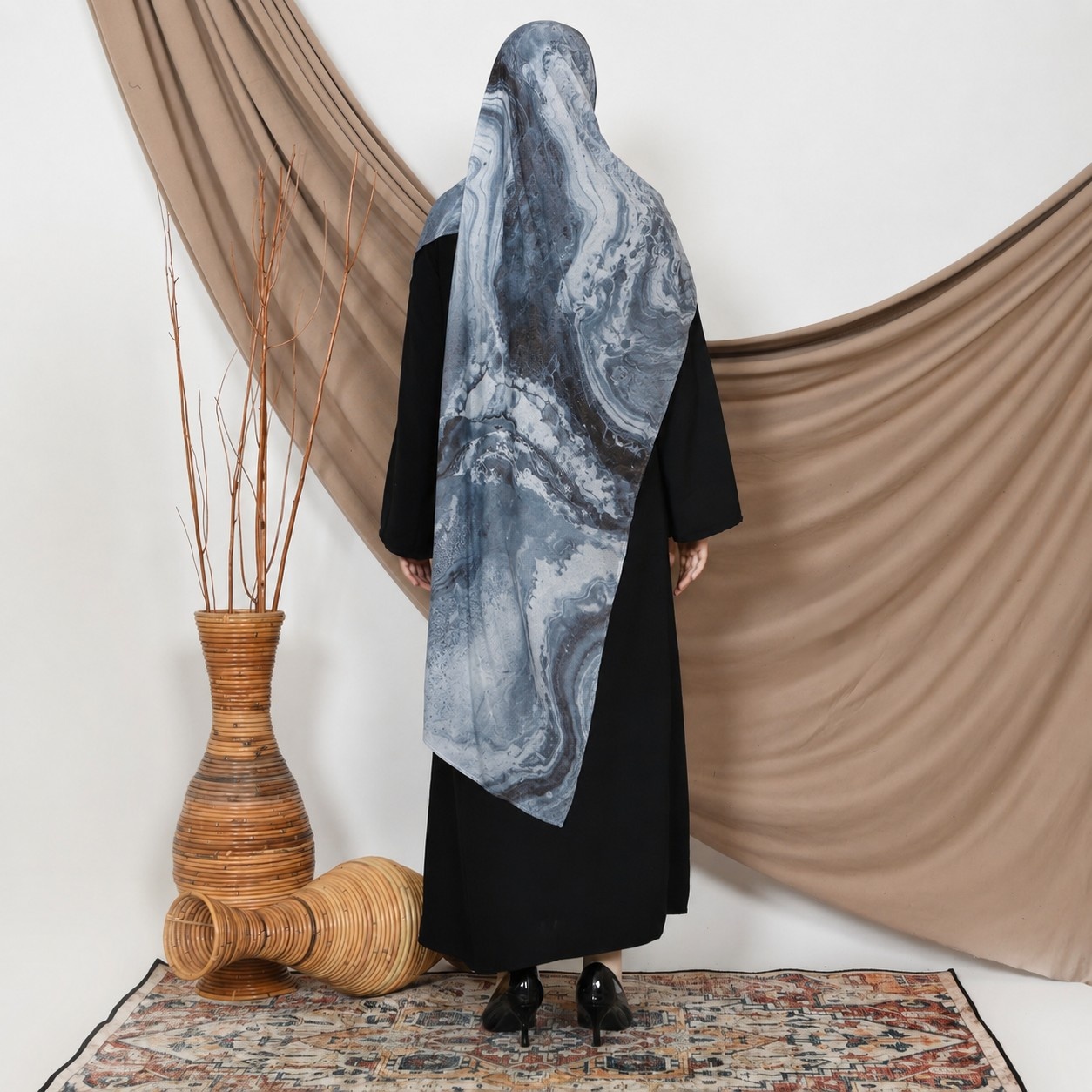 VISCOSE PRINT ABSTRAK 3 ABU