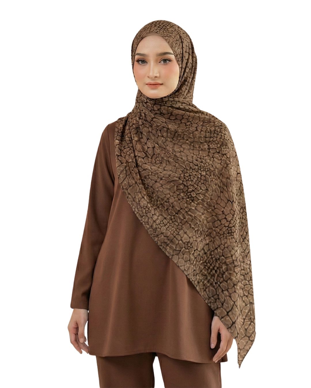 PASHMINA VISCOSE UMBER CROC