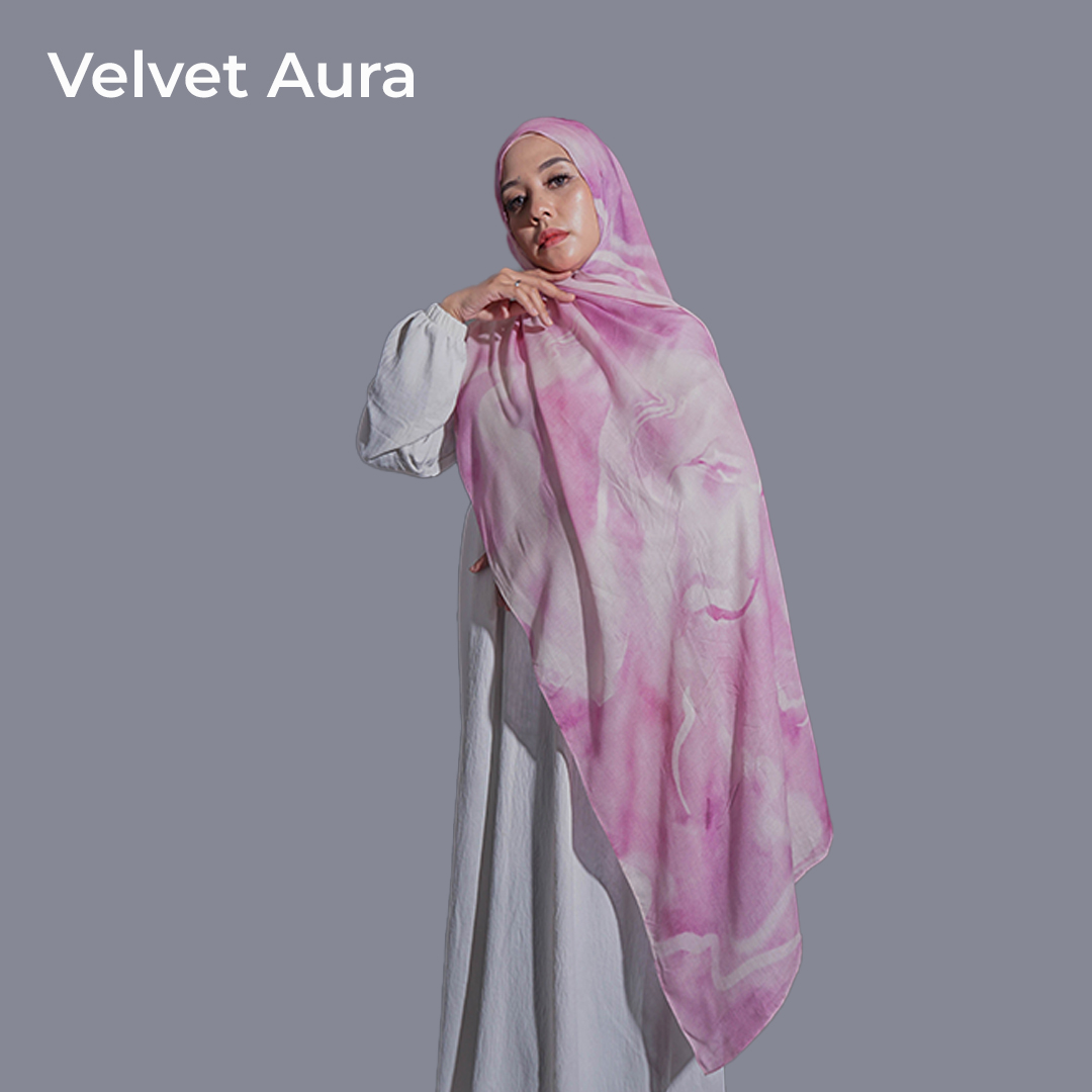 VISCOSE PRINT VELVET AURA