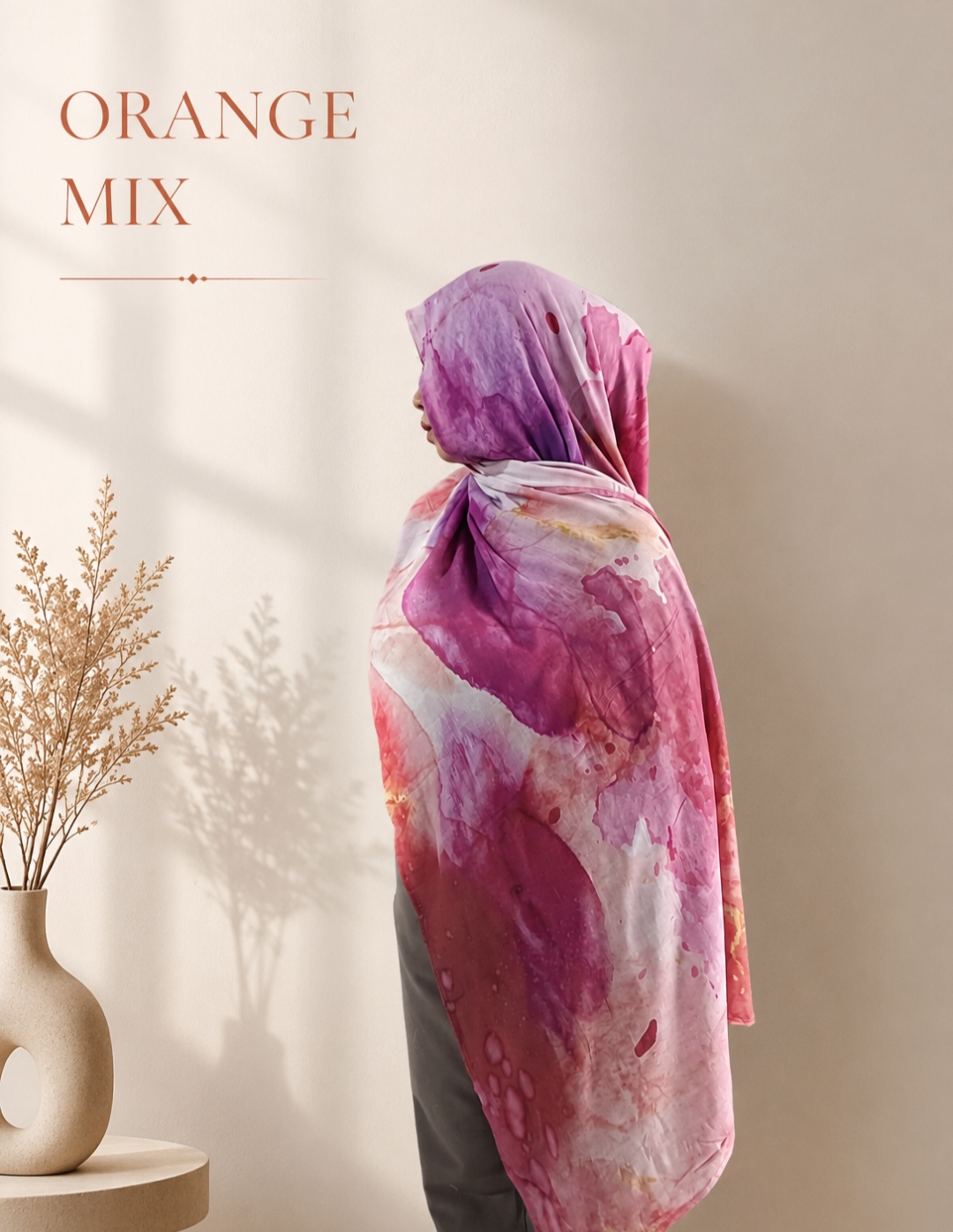EX BRAND V PRINT ORANGE MIX