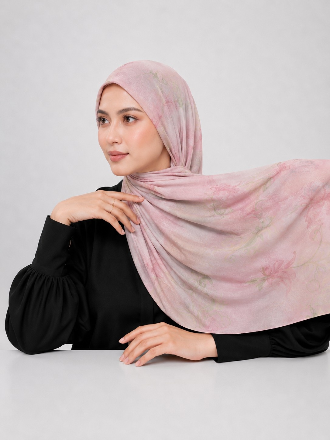 VISCOSE PRINT NATURE PINK