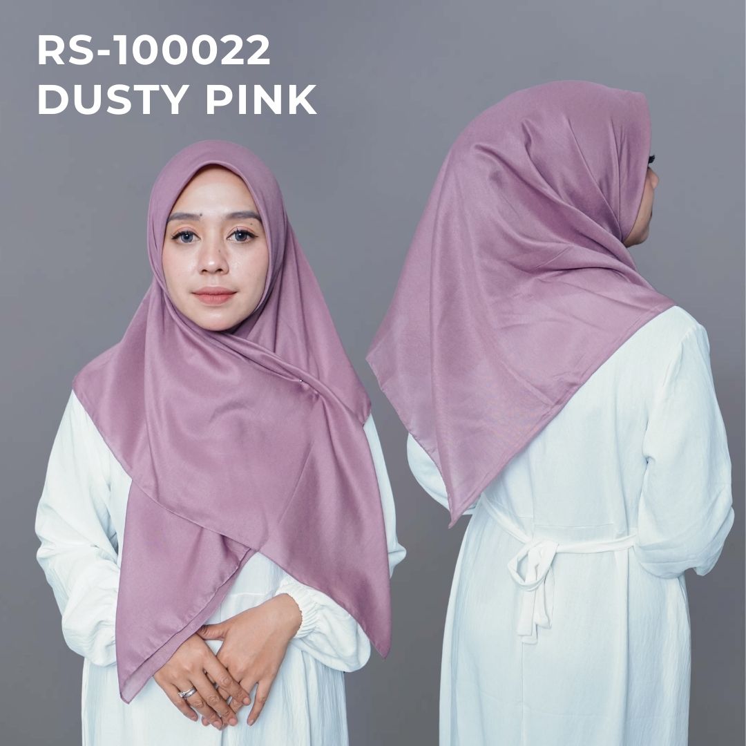 HIJAB POLOS JAIT TEPI DUSTY PINK