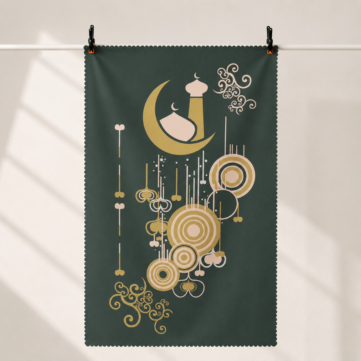 SAJADAH SPIRAL HIJAU BOTOL