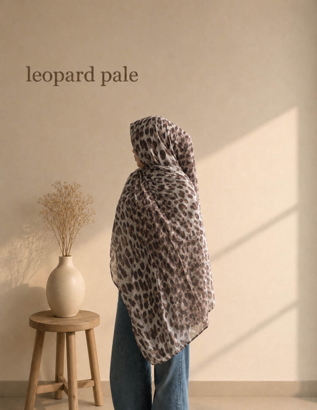 EX BRAND V PRINT LEOPARD PALE