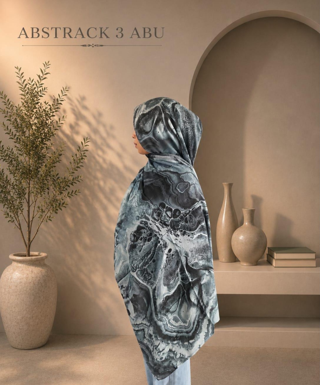 EX BRAND V PRINT ABSTRAK 3 ABU