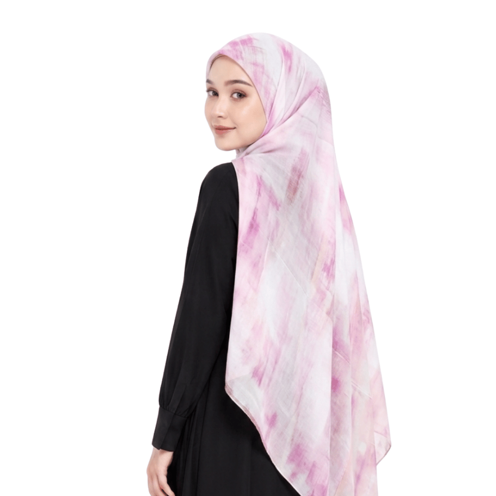 EX BRAND V PRINT BLUSH VEIL