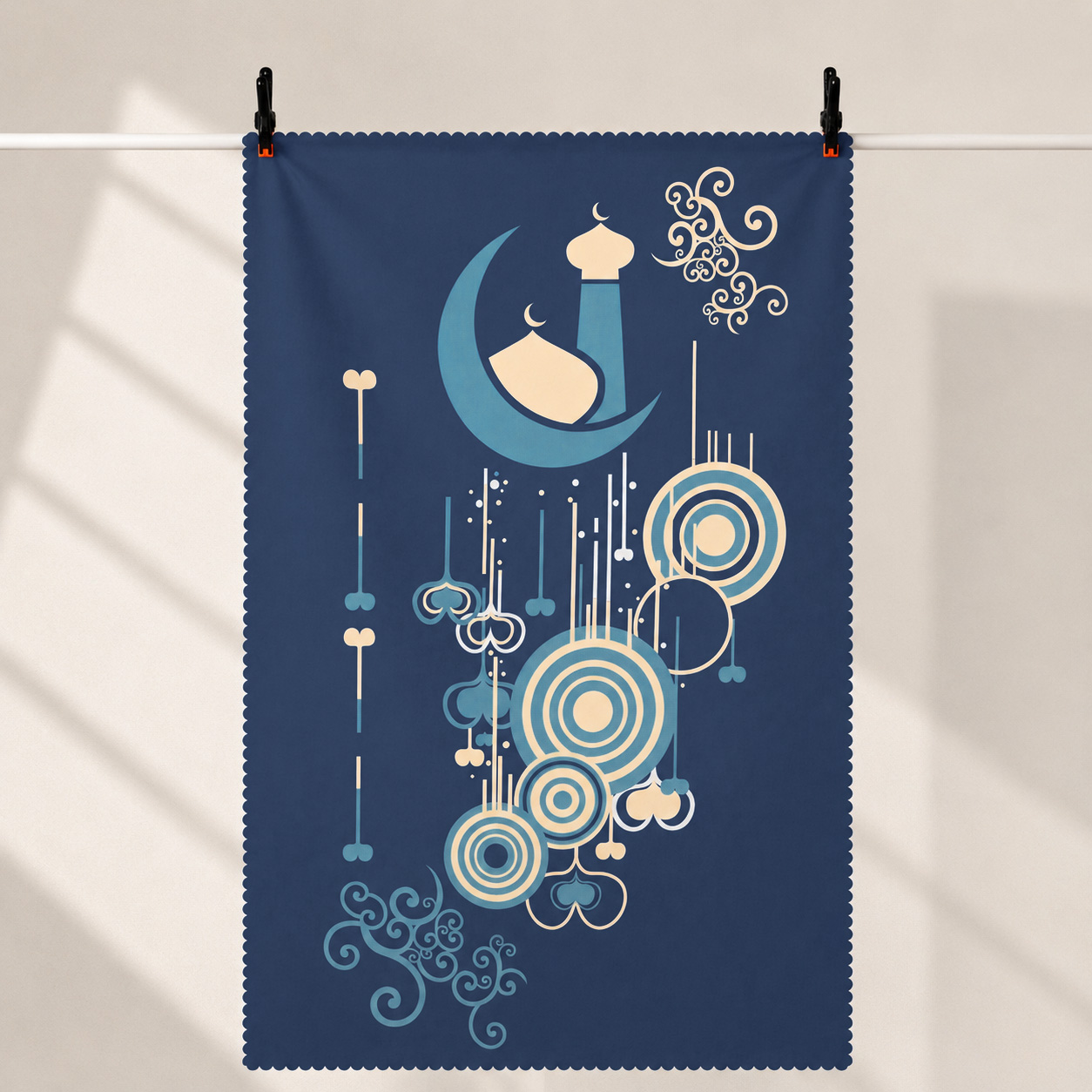SAJADAH SPIRAL BIRU
