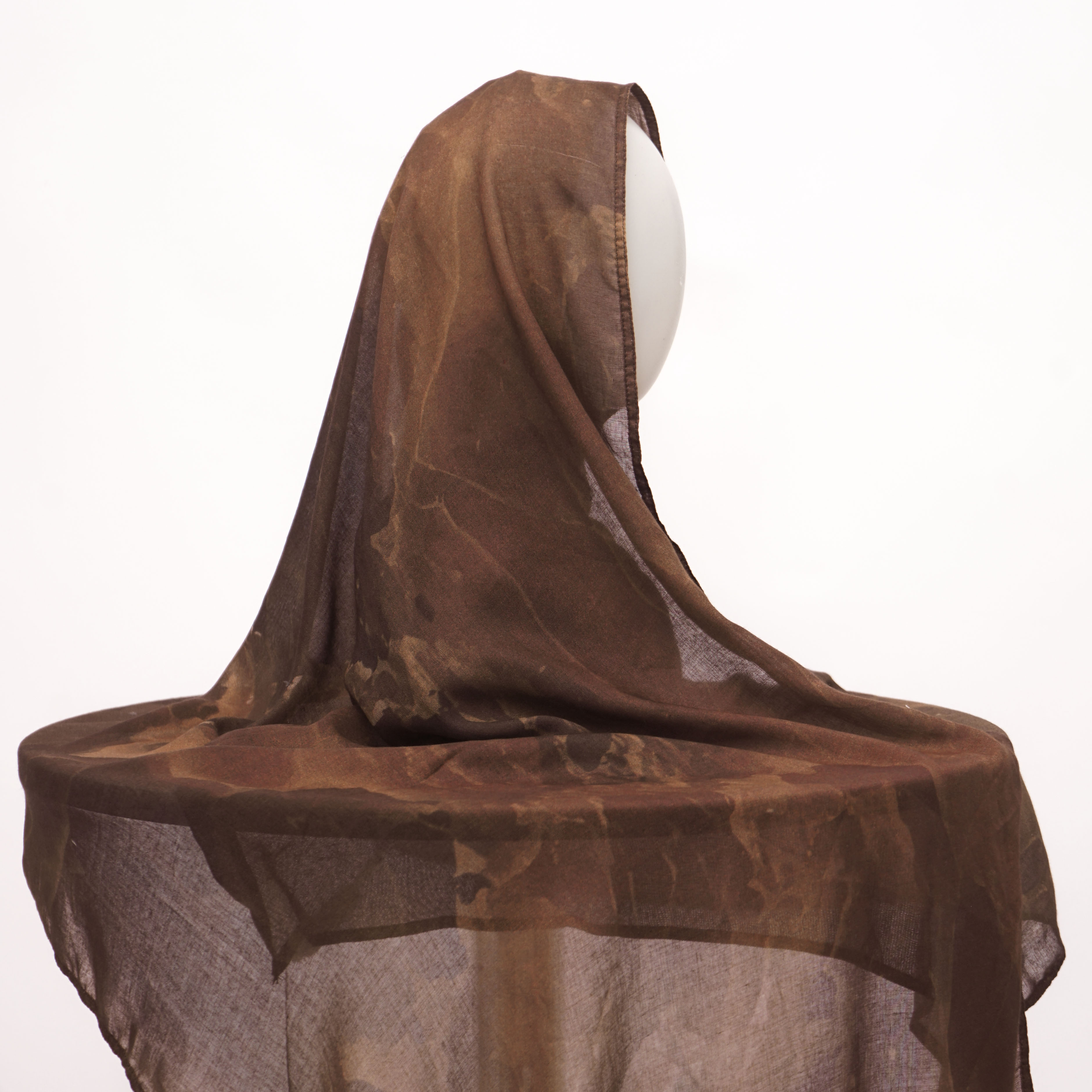 VISCOSE PRINT VEL 01  DARK ROSE BROWN