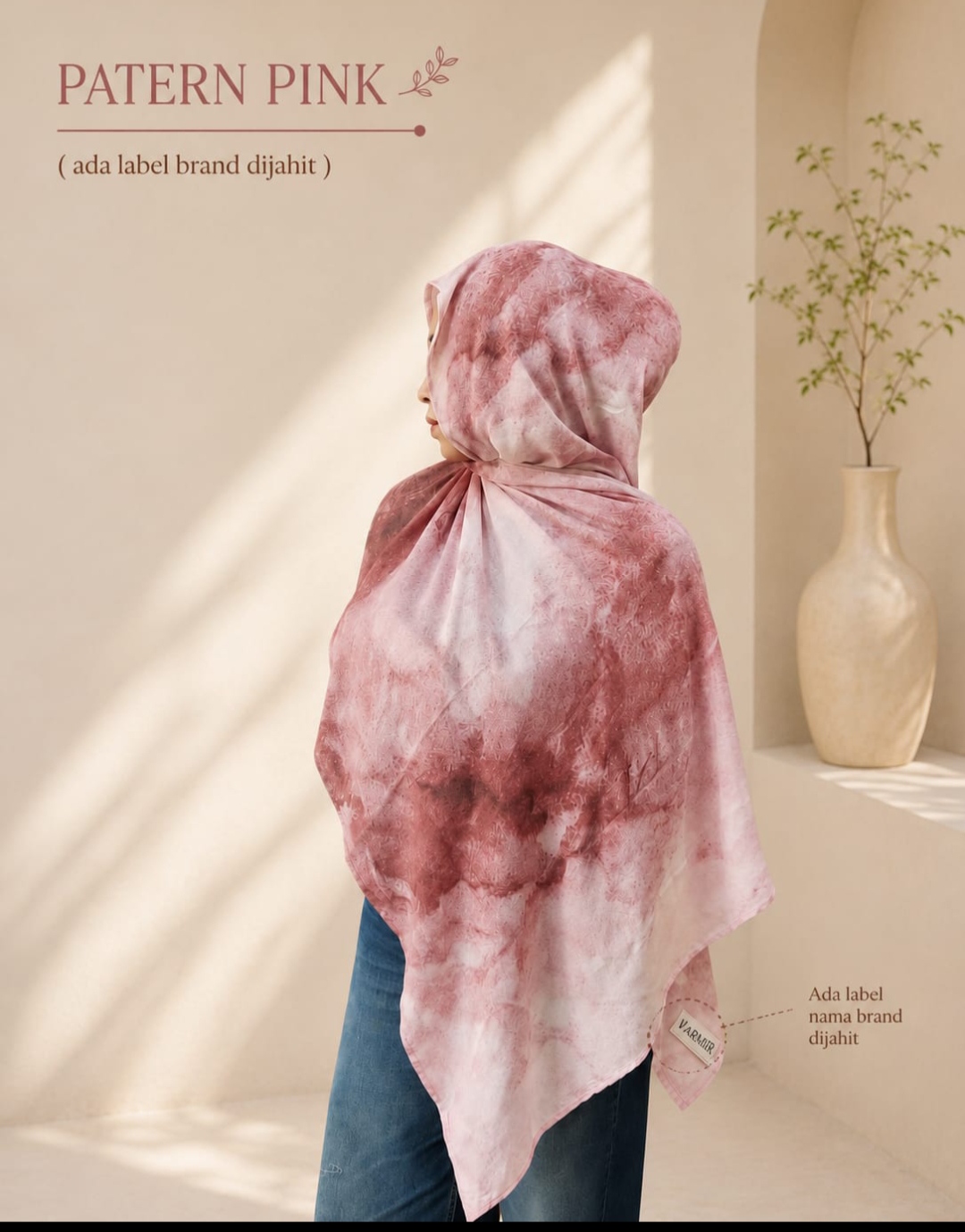 EX BRAND V PRINT PATTERN PINK