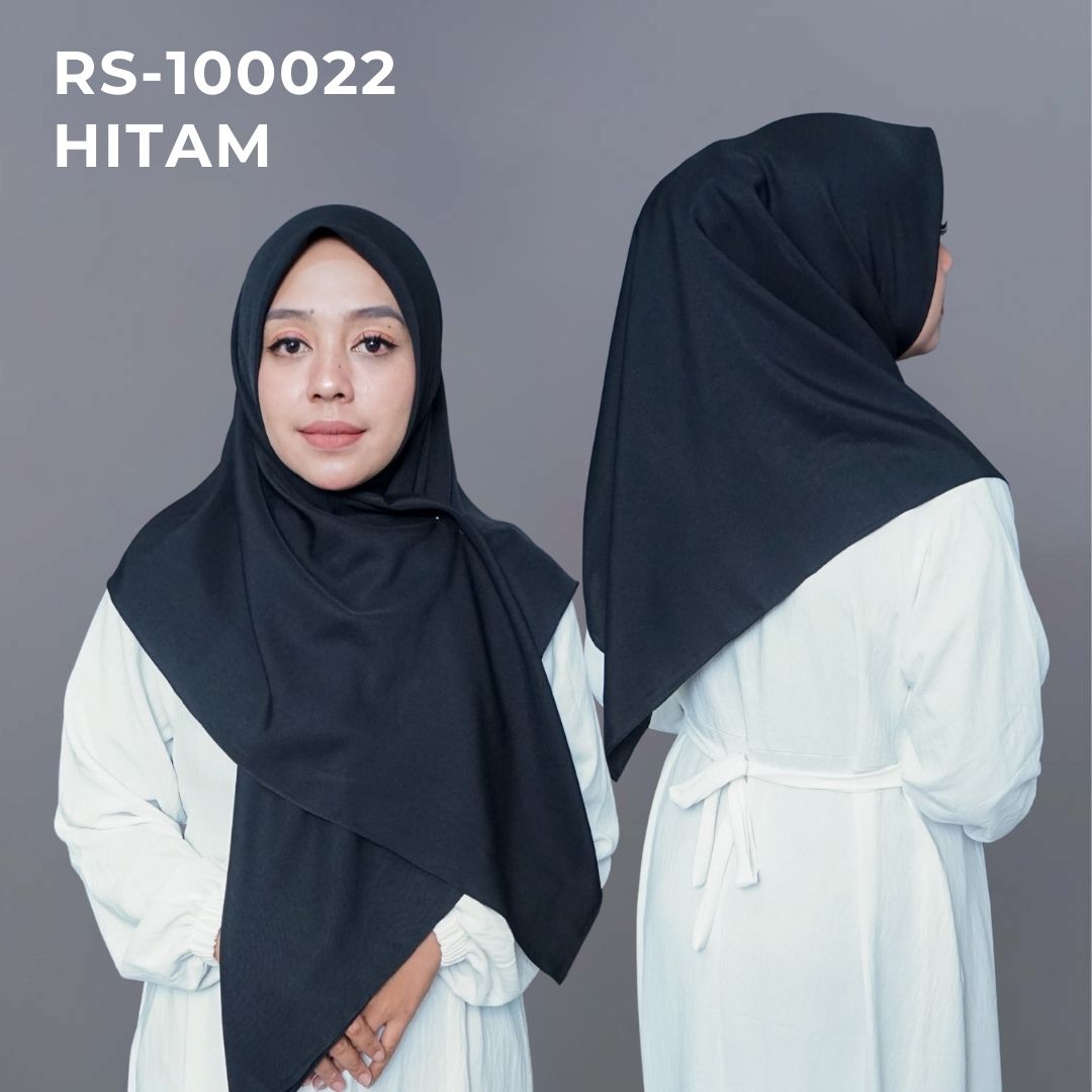HIJAB POLOS JAIT TEPI HITAM