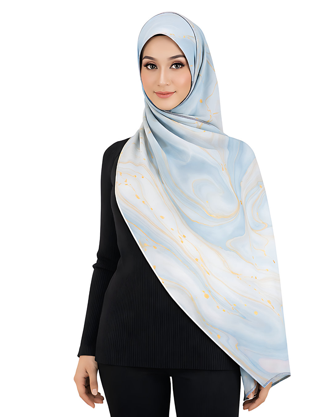 VISCOSE PRINT BLUE ICE