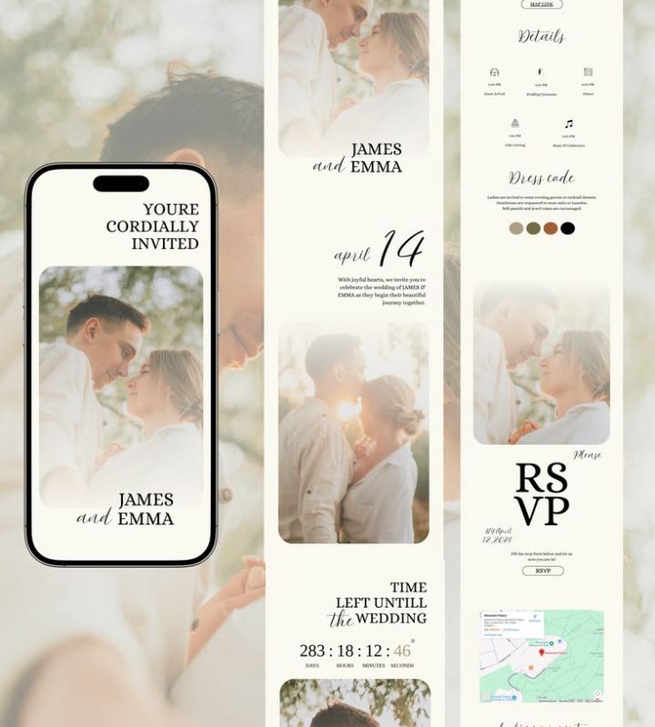 Elegant Emerald Digital Invitation Template