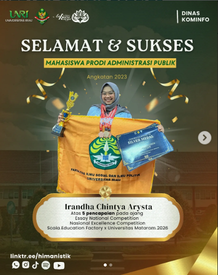 Mahasiswa Administrasi Publik UNRI Borong Lima Penghargaan pada National Excellence Competition 2026