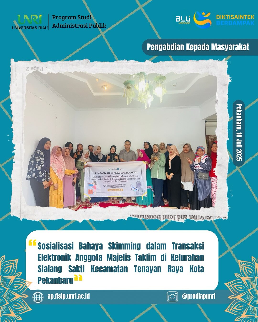 Dosen Program Studi Administrasi Publik FISIP UNRI melaksanakan kegiatan Pengabdian kepada Masyarakat!