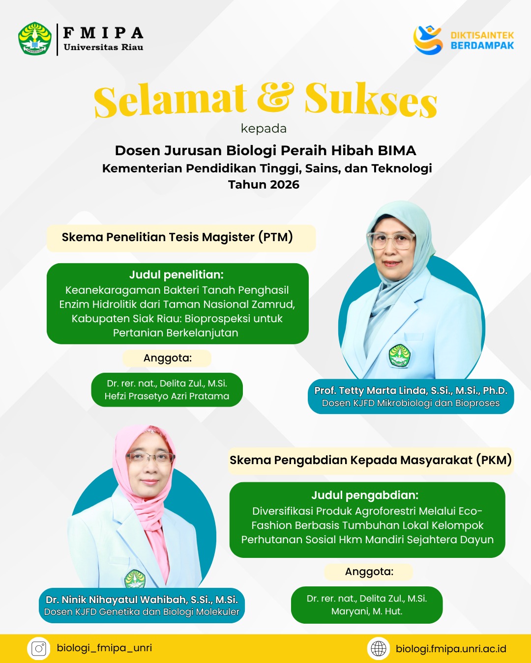 Apresiasi Dosen Penerima Hibah BIMA Tahun 2026