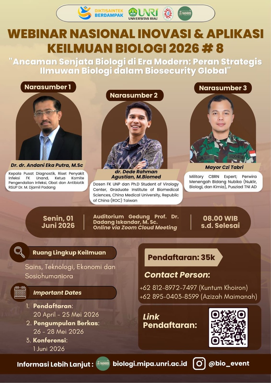 Webinar Nasional Inovasi & Aplikasi Keilmuan Biologi 2026 #8