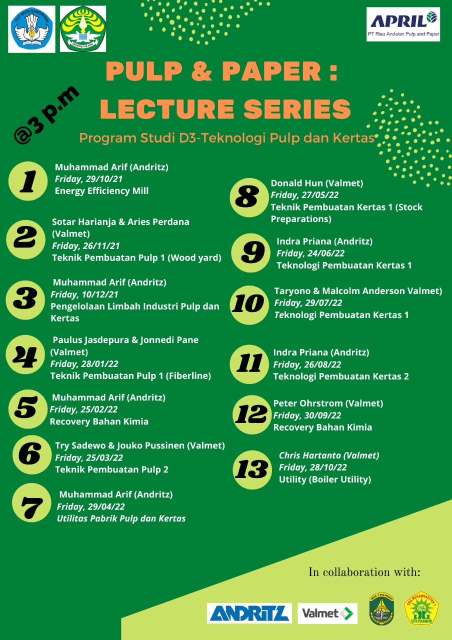 Pulp and Paper: Lecture Series 2022