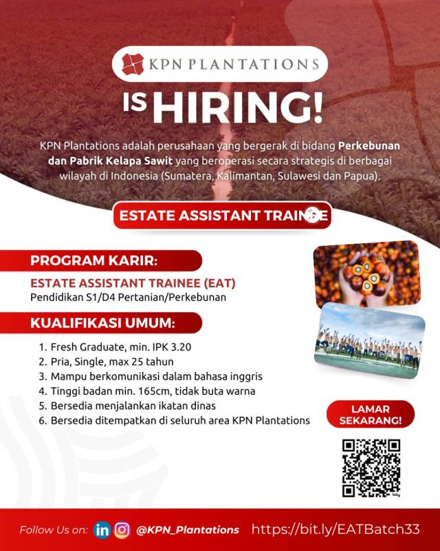 Open Recruitment KPN PLANTATIONS