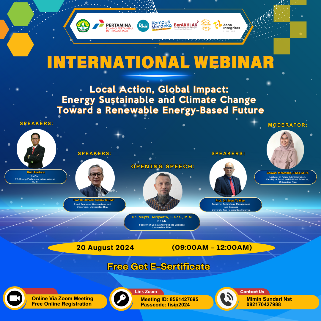 “International Webinar 2024” dengan tema “Local Action, Global Impact”.