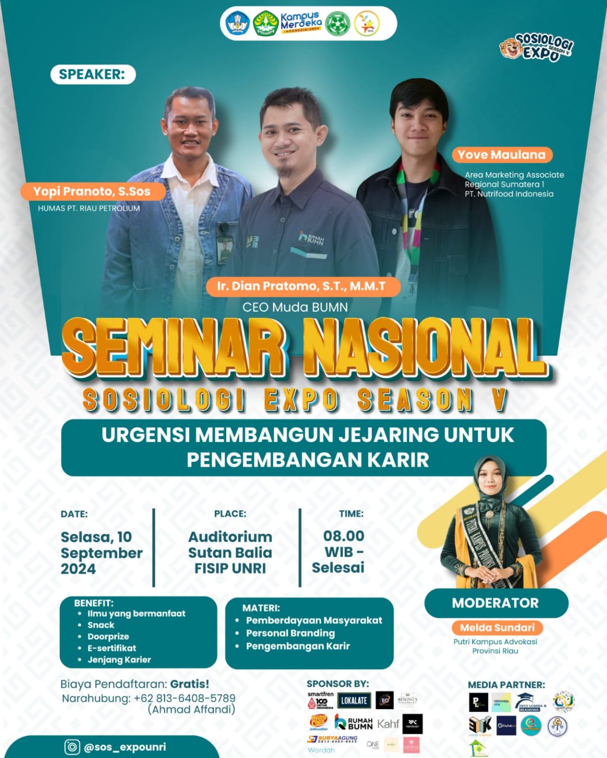 Seminar Nasional Sosiologi Expo : Urgensi Membangun Jejaring Untuk Pengembangan Karir