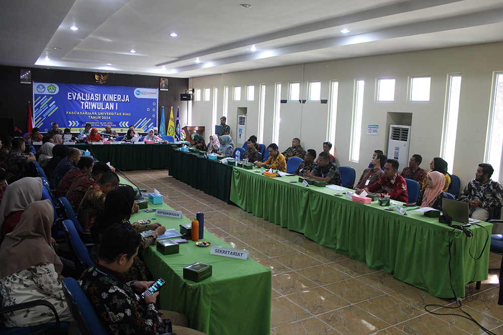 Rapat Evaluasi Kinerja Triwulan I Tahun 2024 Pascasarjana Universitas Riau
